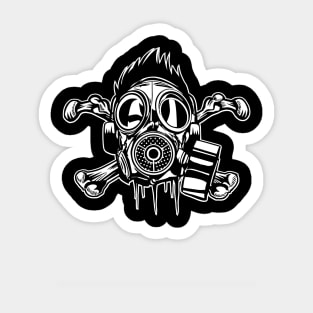 Gas Mask Crossbones Sticker